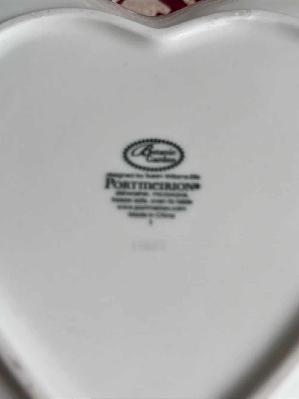 Portmeirion Botanic Garden heart shaped dish